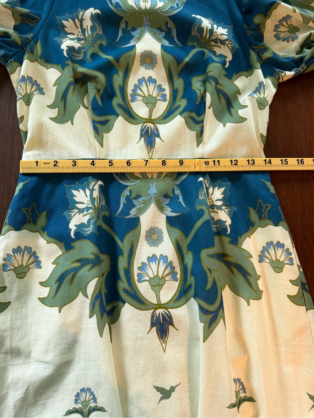 Mestiza NY Faye Floral Print Boat Neck Puff Sleeve Midi Dress $395 - Picture 7 of 13